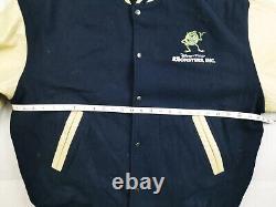 HOT VTG Men's DISNEY @ BEAUTY BEAST MONSTERS INC VARSITY WOOL LEATHER Jacket XL