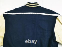 HOT VTG Men's DISNEY @ BEAUTY BEAST MONSTERS INC VARSITY WOOL LEATHER Jacket XL