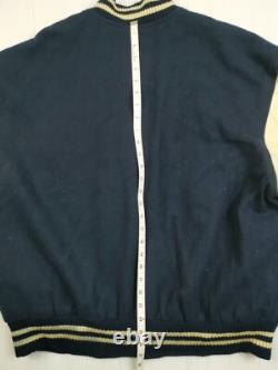 HOT VTG Men's DISNEY @ BEAUTY BEAST MONSTERS INC VARSITY WOOL LEATHER Jacket XL