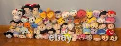 HUGE Lot 73 Disney Tsum Tsum Mini Plush Little Mermaid Toy Story Beauty & Beast