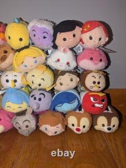 HUGE Lot 73 Disney Tsum Tsum Mini Plush Little Mermaid Toy Story Beauty & Beast