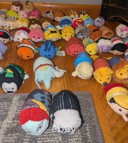 HUGE Lot 73 Disney Tsum Tsum Mini Plush Little Mermaid Toy Story Beauty & Beast