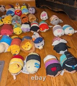 HUGE Lot 73 Disney Tsum Tsum Mini Plush Little Mermaid Toy Story Beauty & Beast