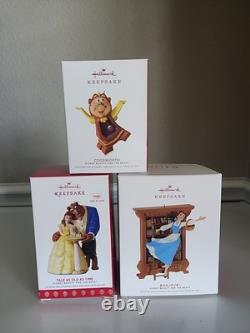 Hallmark Disney Beauty and The Beast Ornaments Set of 3