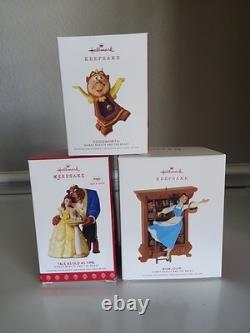 Hallmark Disney Beauty and The Beast Ornaments Set of 3