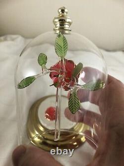 Handmade Rose Bell Jar, Beauty And The Beast, Hand Blown Glass, Numbered, SALE