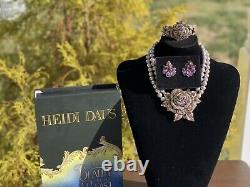 Heidi Daus Disney Beauty And The Beast Collection Necklace Earrings Bracelet SET