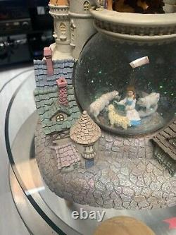 Huge Disney Beauty And The Beast Castle Village Snow-Globe Lights/Music Vintage