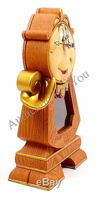 IN HAND NEW Disney Parks Beauty & Beast COGSWORTH Working CLOCK Figurine in Box