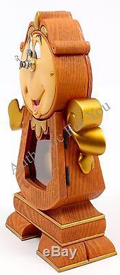 IN HAND NEW Disney Parks Beauty & Beast COGSWORTH Working CLOCK Figurine in Box