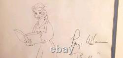 JSA Disney Signed Paige O'Hara Voice Beauty Beast drawing New Frame