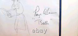 JSA Disney Signed Paige O'Hara Voice Beauty Beast drawing New Frame