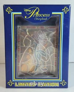 JUMBO LE Disney Pin Stained Glass Storybook Beauty & Beast Belle Ballroom Dance