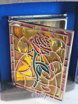 JUMBO LE Disney Pin Stained Glass Storybook Beauty & Beast Belle Ballroom Dance