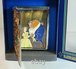 JUMBO LE Disney Pin Stained Glass Storybook Beauty & Beast Belle Ballroom Dance