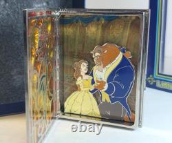 JUMBO LE Disney Pin Stained Glass Storybook Beauty & Beast Belle Ballroom Dance
