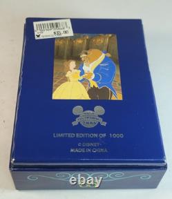 JUMBO LE Disney Pin Stained Glass Storybook Beauty & Beast Belle Ballroom Dance
