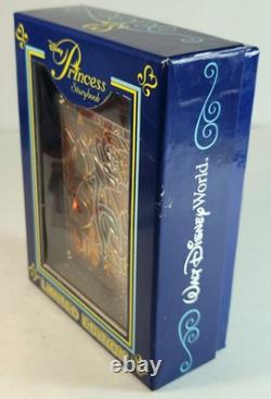 JUMBO LE Disney Pin Stained Glass Storybook Beauty & Beast Belle Ballroom Dance