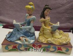 Jim Shore Disney Cinderella and Belle Bookends Beauty and the Beast RETIRED