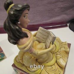 Jim Shore Disney Cinderella and Belle Bookends Beauty and the Beast RETIRED