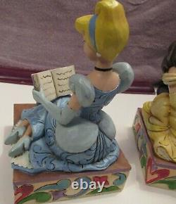 Jim Shore Disney Cinderella and Belle Bookends Beauty and the Beast RETIRED
