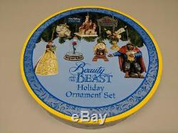 Jim Shore / Disney Traditions Beauty and the Beast Holiday Ornament Set SEALED