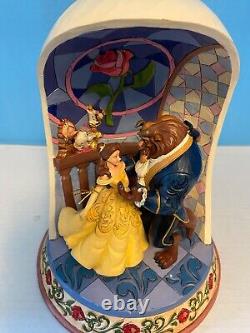 Jim Shore Disney Traditions Beauty and the Beast Rose Dome Figurine 6008995