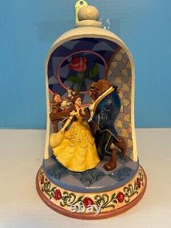 Jim Shore Disney Traditions Beauty and the Beast Rose Dome Figurine 6008995