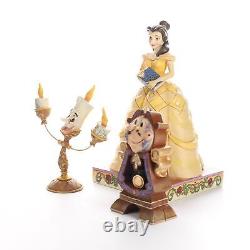Jim Shore Disney Traditions Beauty & the Beast Belle Lumiere Cogsworth Figurines