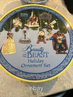 Jim Shore Walt Disney Traditions Holiday Ornament Set Beauty And The Beast