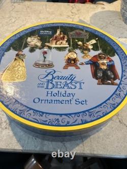 Jim Shore Walt Disney Traditions Holiday Ornament Set Beauty And The Beast
