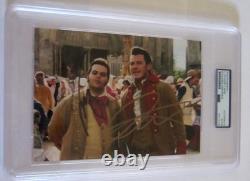 Josh Gad/Luke Evans dual autographed PSA 5x7 photo Disney Beauty & Beast Gaston