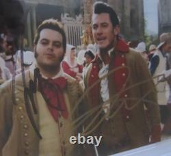 Josh Gad/Luke Evans dual autographed PSA 5x7 photo Disney Beauty & Beast Gaston