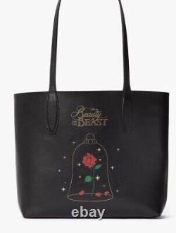 Kate Spade X Disney Beauty And The Beast Small Leather Reversible Tote Handbag