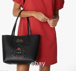 Kate Spade X Disney Beauty And The Beast Small Leather Reversible Tote Handbag