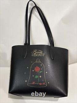 Kate Spade X Disney Beauty And The Beast Small Leather Reversible Tote Handbag