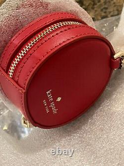 Kate Spade x Disney Beauty and The Beast Red Rose Coin Purse KE691 NEW