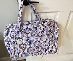 LE Vera Bradley Disney Belle Beauty & Beast Weekender Travel Foral Duffel NEW