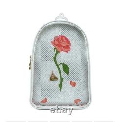 LOUNGEFLY Disney Beauty and The Beast Pin Trader Convertible Backpack