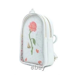 LOUNGEFLY Disney Beauty and The Beast Pin Trader Convertible Backpack