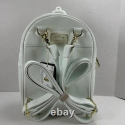 LOUNGEFLY Disney Beauty and The Beast Pin Trader Convertible Backpack