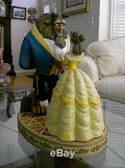 Large 14 Beauty and the Beast Ballroom Scene Sculpture with Base Removeable Rose