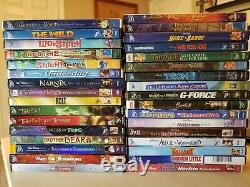 Large Lot of 112 Children's DVD's Includes Disney Movies Beauty Beast Aladdin