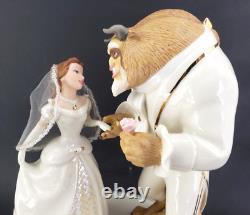 Lenox Belle's Wedding Dream Beauty and the Beast Wedding Cake Topper Disney Mint