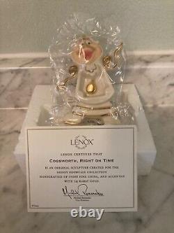 Lenox Disney Beauty And The Beast Cogsworth Right On Time New In Box With Coa