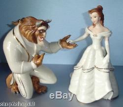 Lenox Disney Beauty & The Beast 2 Figurines My Hand My Heart is Yours BELLE New