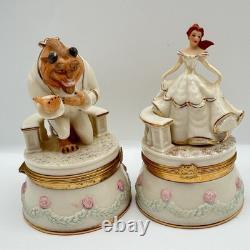Lenox Disney Beauty & The Beast Beast & Belle Treasure Boxes/Trinket Boxes