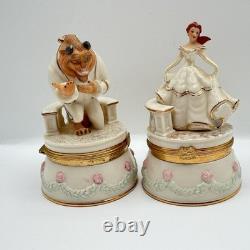 Lenox Disney Beauty & The Beast Beast & Belle Treasure Boxes/Trinket Boxes