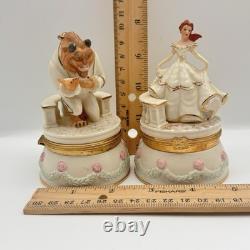 Lenox Disney Beauty & The Beast Beast & Belle Treasure Boxes/Trinket Boxes