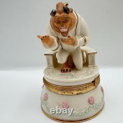 Lenox Disney Beauty & The Beast Beast & Belle Treasure Boxes/Trinket Boxes